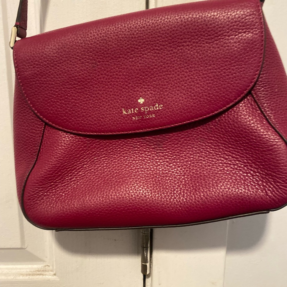 Kate Spade Raspberry Pebbled Leather Mini Crossbody - Picture 2 of 8